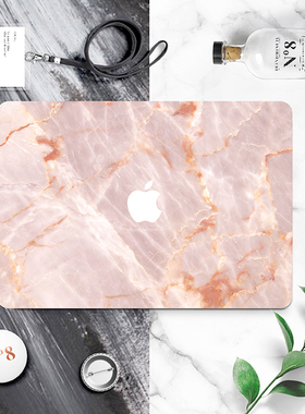 适用Macbook13.3pro141516air13.6寸外壳贴膜苹果电脑贴纸大理石