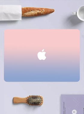 适用MacBook12Air13.3Pro141516寸贴纸电脑外壳保护贴膜粉蓝潘通