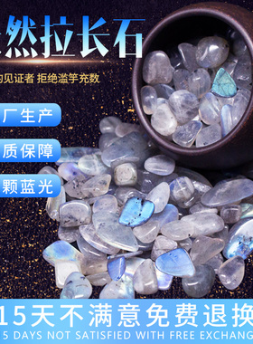 天然高品质灰月光石碎石拉长石原石裸石冰种蓝色大颗粒摆件收藏级