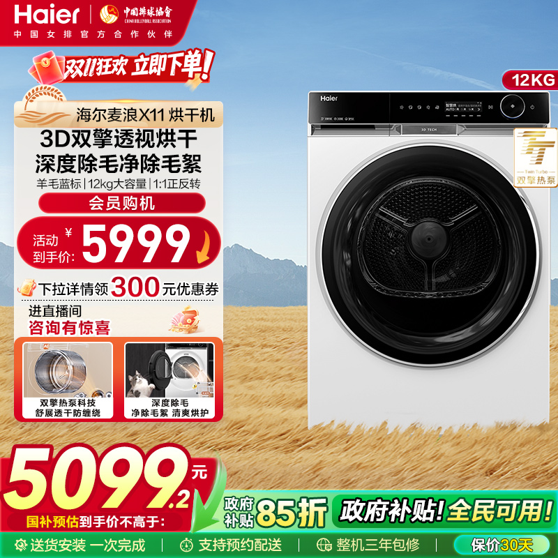 全自动家用10kg滚筒烘干机