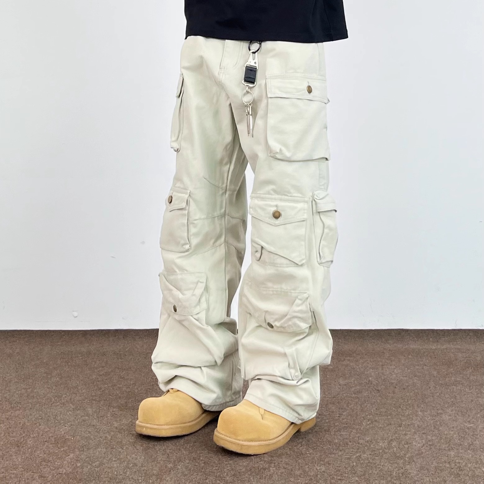 SWAG炮弹多口袋机能工装牛仔裤