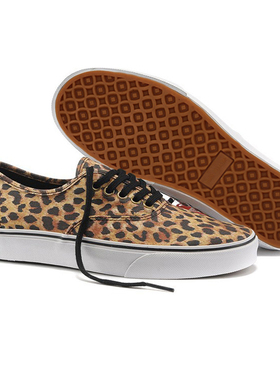 正品Authen豹纹帆布鞋VANCE&ERA系列男鞋女鞋 经典街头潮流滑板鞋