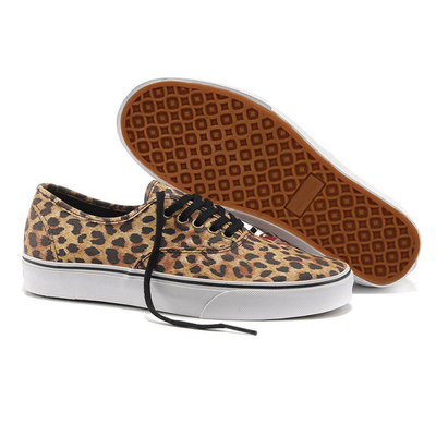 正品authen豹纹帆布鞋街头滑板鞋