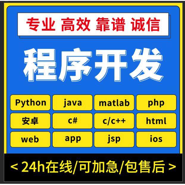 计算机JAVA代码编写python代编程序C++设计C语言代做c#开发vb接单