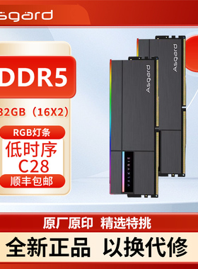 阿斯加特女武神二代DDR5瓦尔基里RGB灯条16GB海力士A28内存条32GB