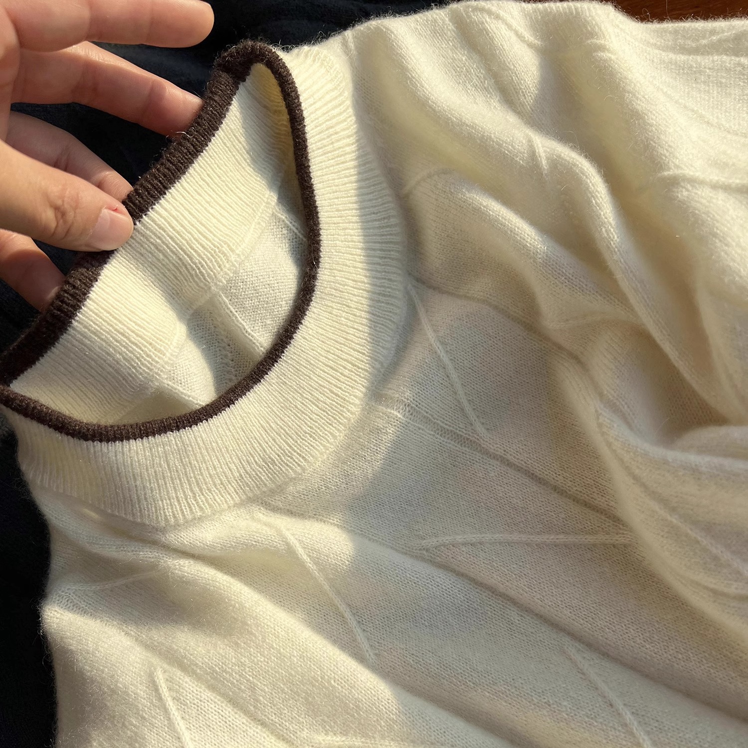 基础百搭100山羊绒细腻针织毛衣