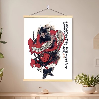 钟馗伏魔图钟馗护子图挂画秦东魁镇宅招财天师画像客厅玄关装饰画