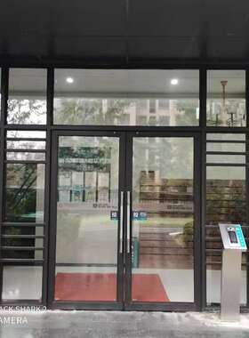 新款小区入户单元门定制安装厂家门禁铝合金感应门玻璃门肯德基门