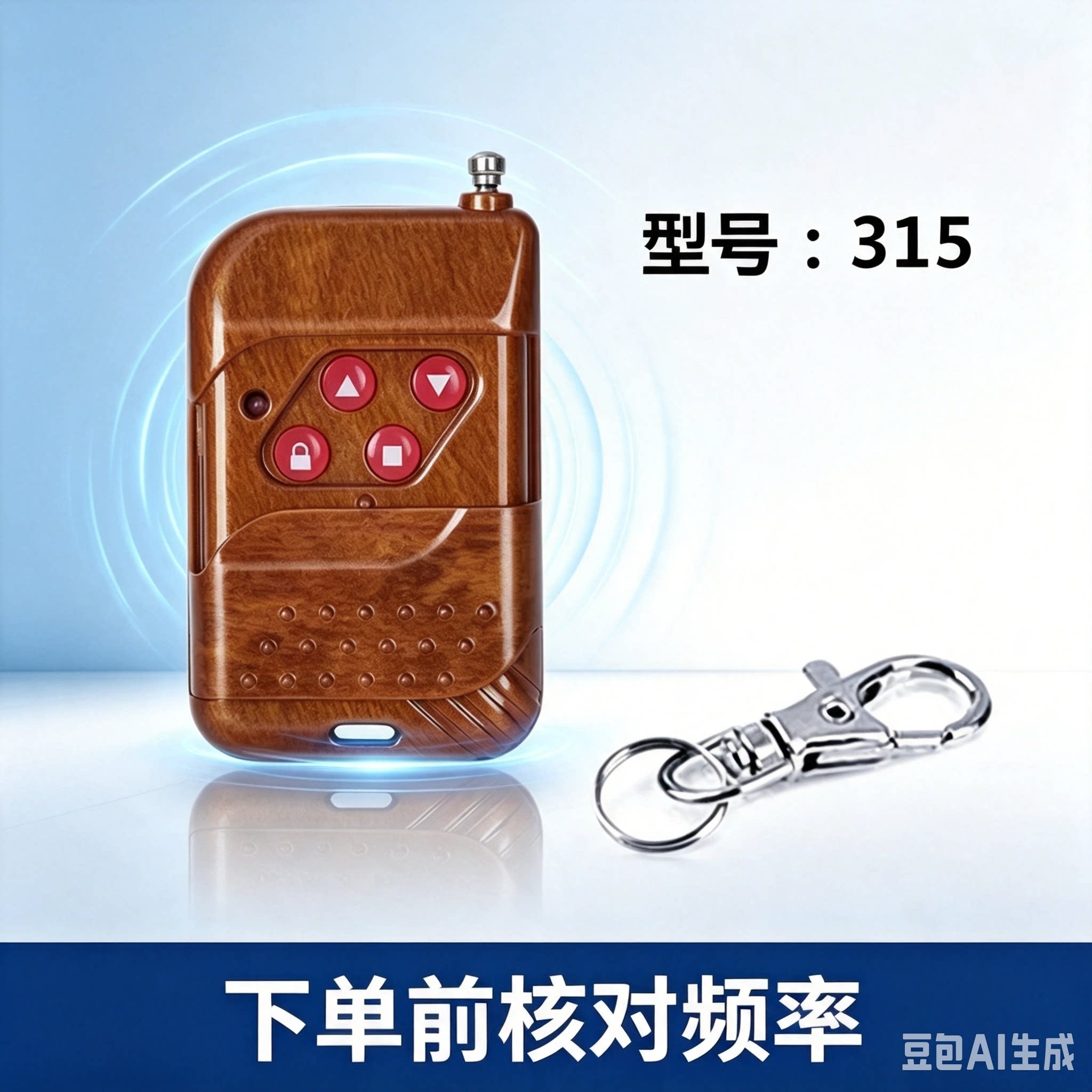 桃木4键433遥控器 电动卷帘门车库门控制器钥匙 卷闸门
