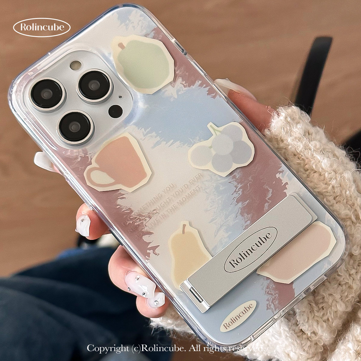 原创水果隐藏式支架iphone手机壳