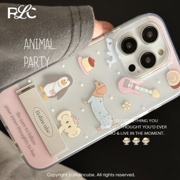 Rolincube原创苹果17Pro手机壳卡通iPhone17ProMax新款17适用可爱14Pro创意15ProMax带支架16Pro双层16ProMax