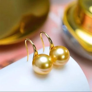 耳钩ESB402 13mm金色珍珠高跟鞋