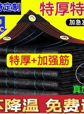 遮阳网防晒网隔热加密加厚抗老化黑色阳台庶阳遮光遮阴网太阳黑网