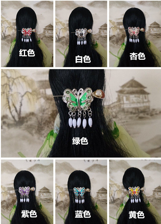 锍珠发钗:六分娃娃古代发饰:od娃娃古装头饰:心仪娃娃配饰步摇