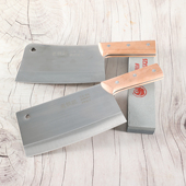 大足传统手工不锈钢切菜刀砍骨刀家用锋利切片刀厨师斩骨刀组合套