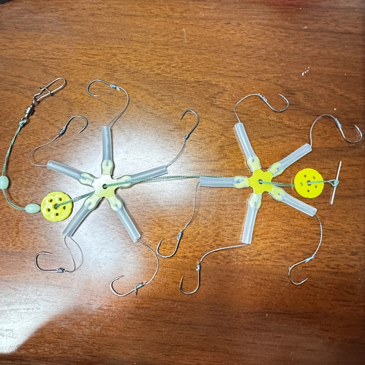 5角双面钩反离底钓鲢鳙钩海竿反离低钓组浮漂浮球返底钓离地钓浮