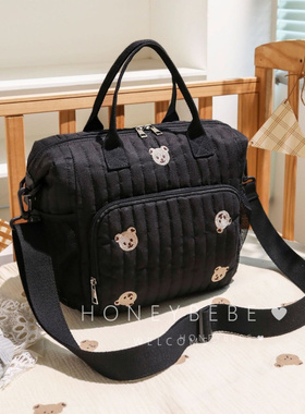 韩国ins妈咪包便携式单肩包带娃母婴外出手提轻便斜跨冰包