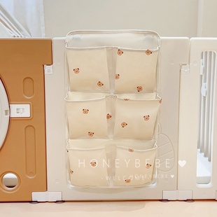 韩国ins围栏收纳袋爬爬垫收纳挂包纸巾袋婴儿尿不湿纸巾收纳盒