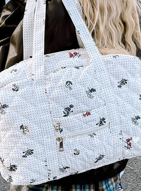 韩国ins妈咪包外出轻便可爱少女托特包单肩大包短途旅行包包