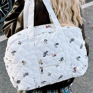 韩国ins妈咪包外出轻便可爱少女托特包单肩大包短途旅行包包