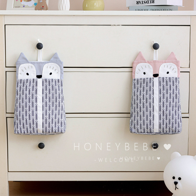 韩国ins婴儿床头收纳袋新生儿床边挂袋玩具尿不湿多功能储物袋