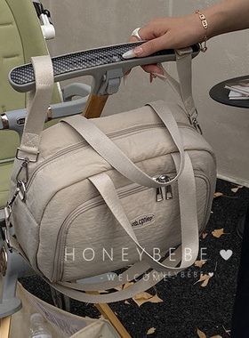 韩国ins轻便外出旅游可挂车妈咪包手提奶瓶包多功能收纳母婴包