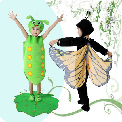 新款儿童毛毛虫表演服昆虫蝴蝶毛毛虫的梦想演出服装小青虫的梦想