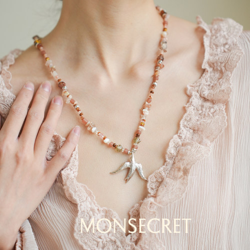 MONSECRET轻奢水晶飞鸟长项链