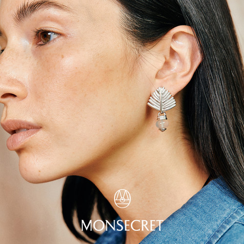 MONSECRET焦糖玛瑙复古做旧耳钉