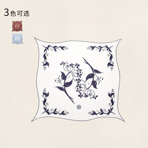 MONSECRET夏季苎麻印花丝巾