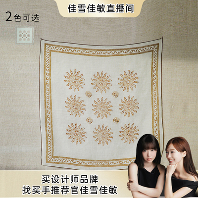 MONSECRET春夏新款时髦苎麻丝巾