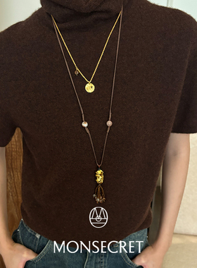 MONSECRET溯形长项链可调毛衣链