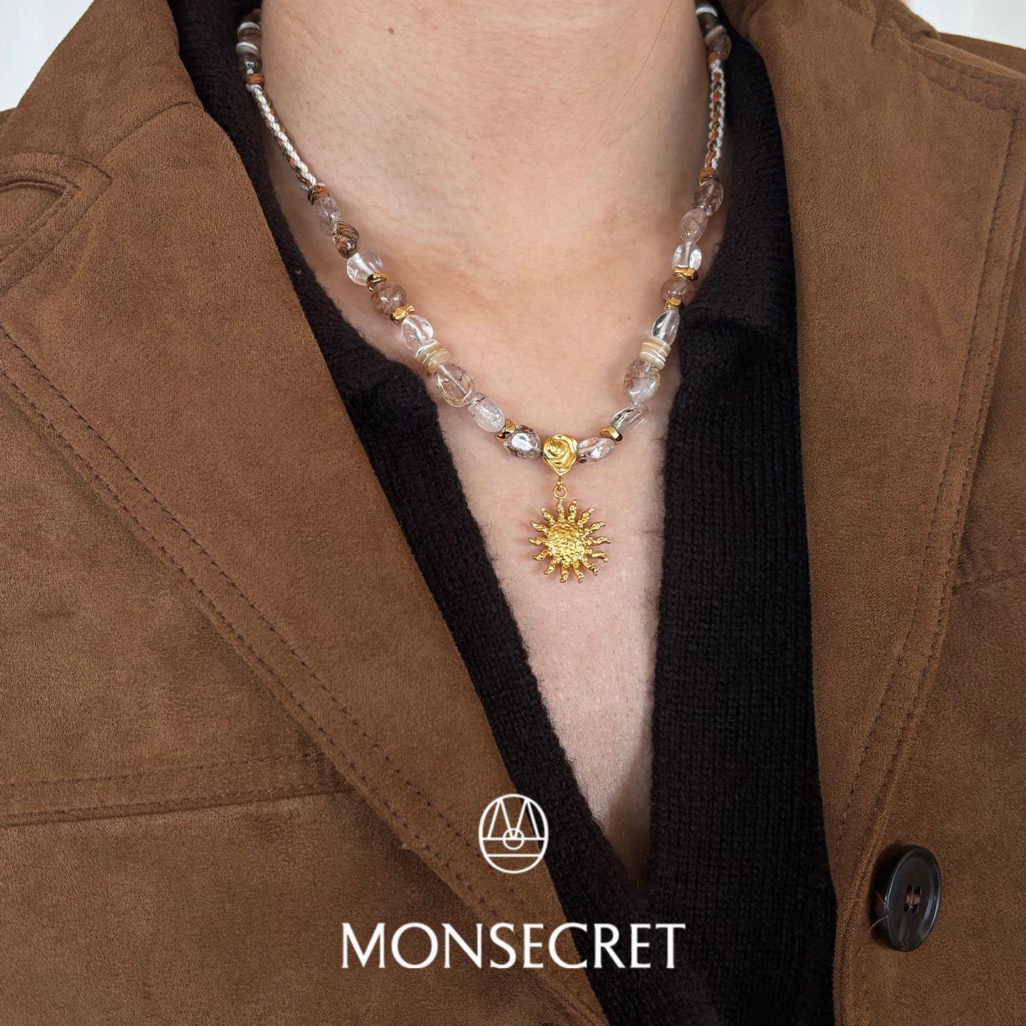 海边度假小众原创串珠编绳项链