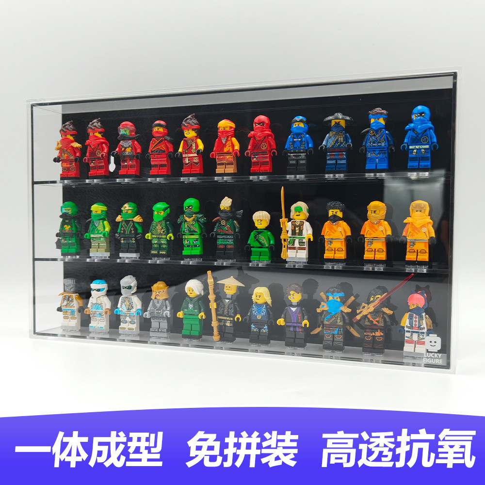 LuckyFigure一体式迷你人仔墙 高清高透亚克力 人仔展示盒 可上墙图片