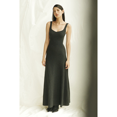 OTHERSTORE 美人风骨 灰色修身针织连衣裙女气质显瘦羊毛大摆裙子