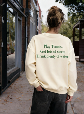 Lakewill显瘦内搭印花宽松休闲长袖T恤女韩版潮流百搭纯棉上衣