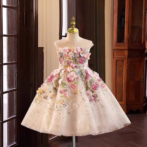 女童礼服高端法式森系生日花童