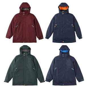 男女童彩条藏青棉袄冲锋衣小学生枣红校服三合一秋冬保暖棉服外套