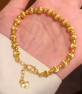 沙金猫眼拉丝转运珠手链轻奢百搭