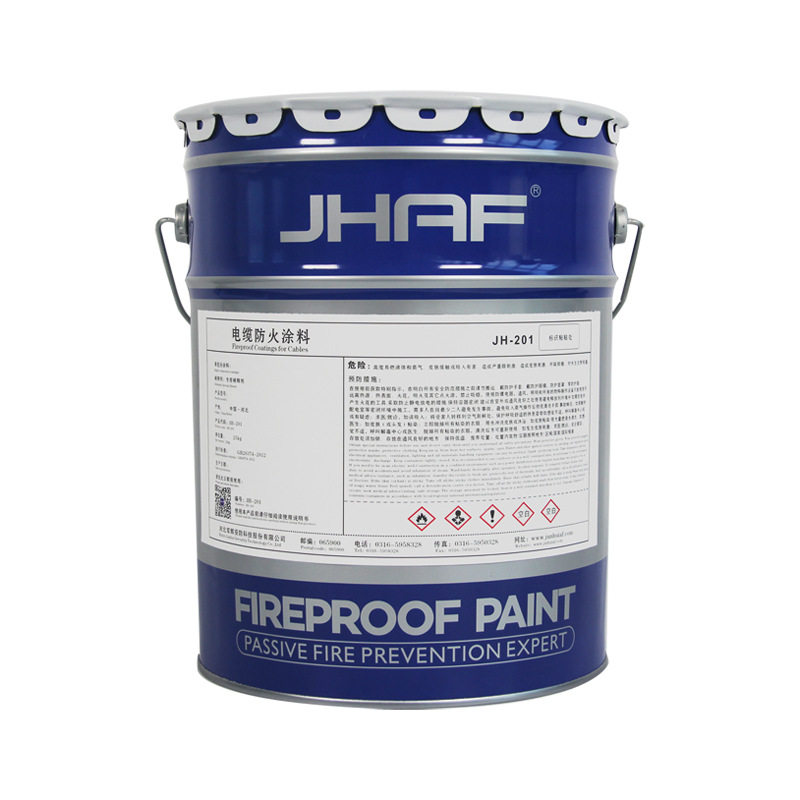 军辉高温耐火油漆防火漆油性保护漆材料电缆防火涂料阻燃漆白色