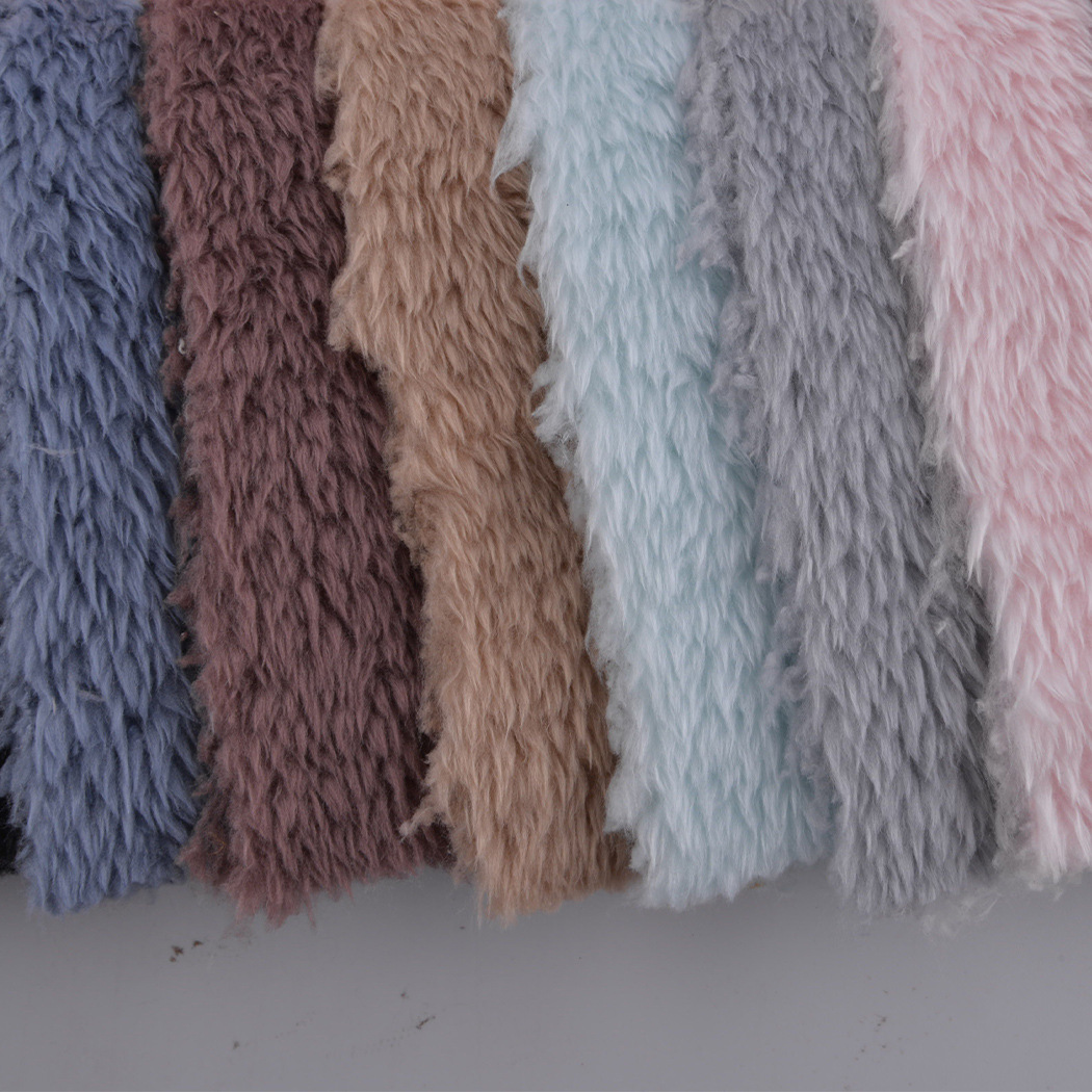 双面毛尖绒长毛绒布料北极绒羊羔绒双面舒棉绒家居服睡衣毯子面料