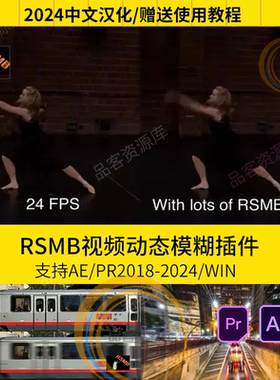 AE/PR模糊插件RSMB视频运动动态模糊插件中文汉化版本