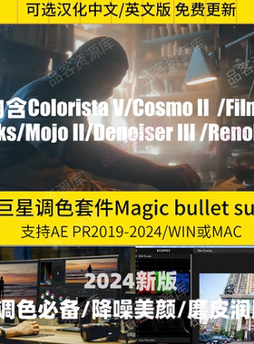 红巨星调色套件Magic bullet suite调色插件LOOKS插件汉化调色滤