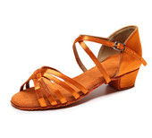 女式 软底舞蹈鞋 牛皮专业成人儿童 跳舞鞋 拉丁舞蹈鞋 毛底平跟室内