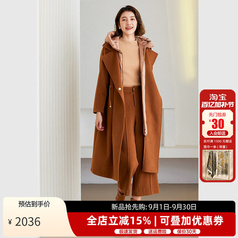 乔万尼绵羊毛中长款大衣毛呢外套