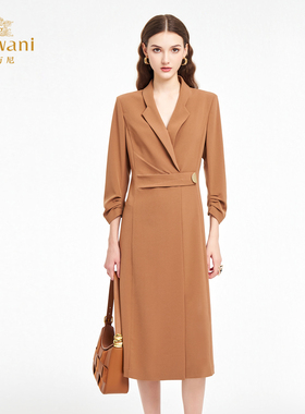 乔万尼西装连衣裙女2026春季新款商务通勤A字裙职业装裙子ED3E226