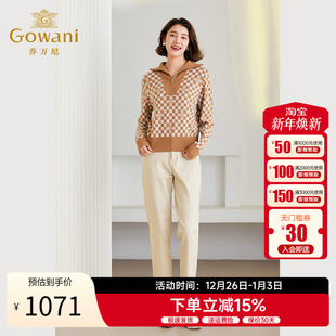 绵羊毛复古上衣女ET4M956 针织衫 乔万尼2025冬季 新款