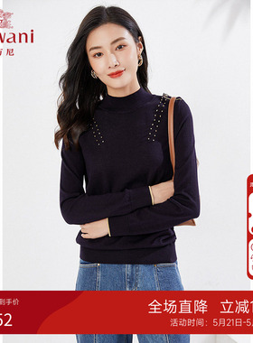 乔万尼2025早春新款羊毛针织衫修身显瘦保暖上衣女EI3M280