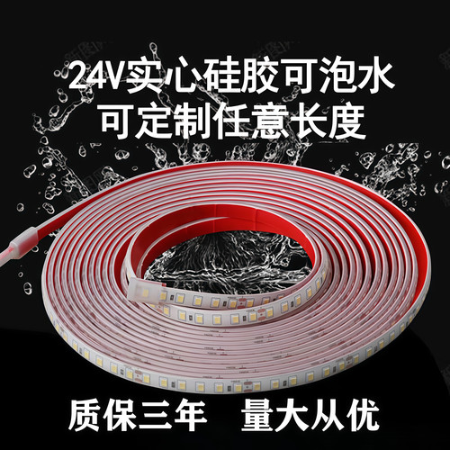 户外防水24v灯带低压灌胶24vled灯条硅胶水池室外超亮