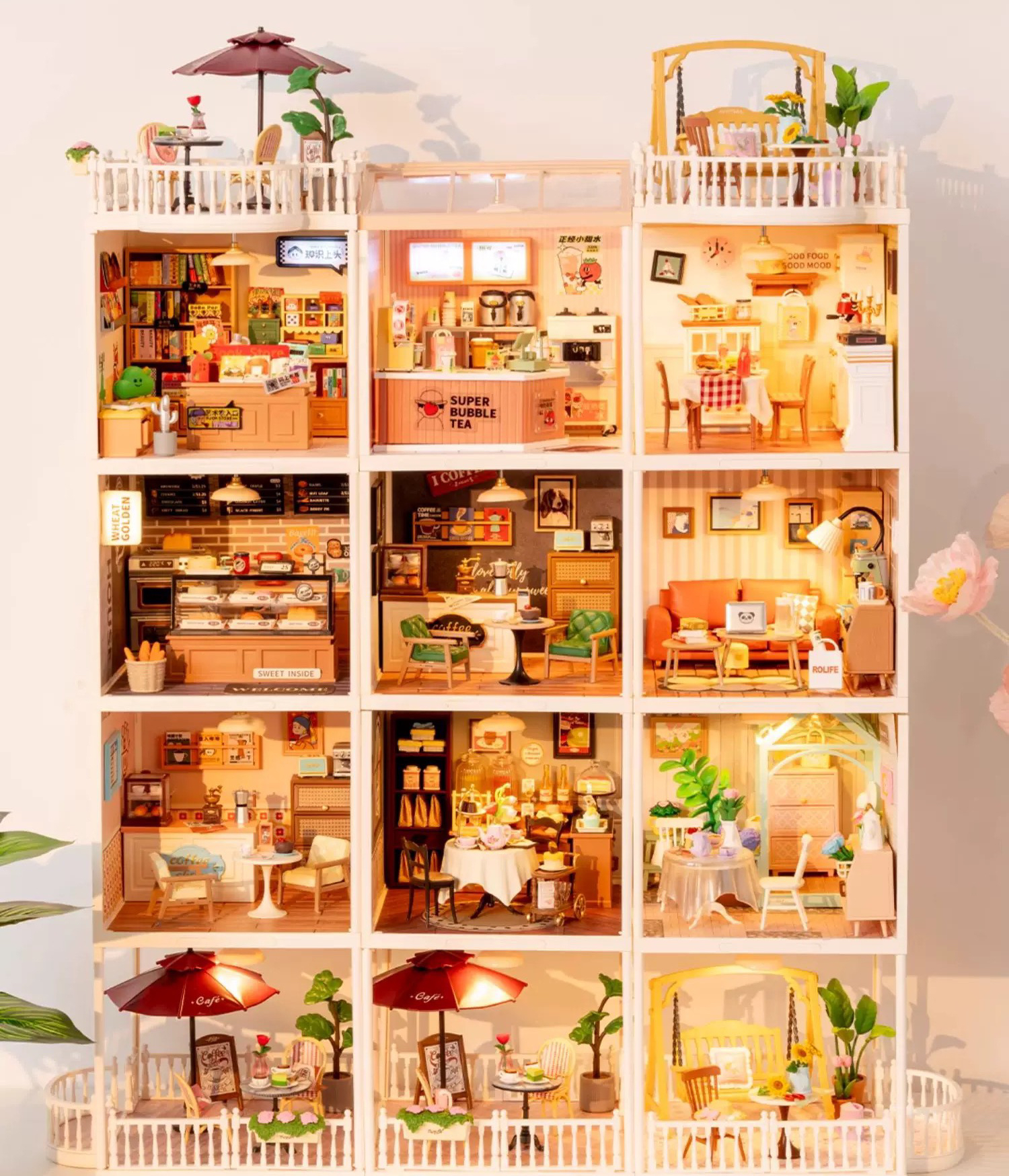 若来超级世界房子diy小屋露台拓展包手工积木拼装制作玩具模型